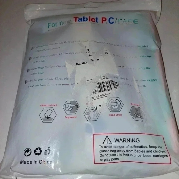 Gralifcare Multicolored iPad pro 11 Case w/ adjustable Strap new open package. - Picture 8 of 9